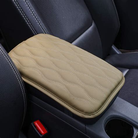 Goodern Auto Center Console Cover Armrest Pads Pu Leather Universal Car