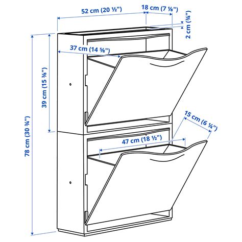 Trones Batų Spintelė Balta 52x18x39 Cm Ikea Lietuva