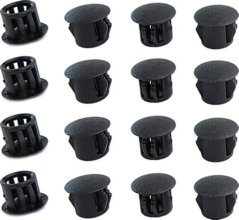 Qrity 20PCS Black Hole Plugs Plastic Cabinet Hole Plugs Screw Hole