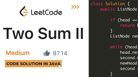 Two Sum Ii Code Solution In [java] Leetcode Youtube