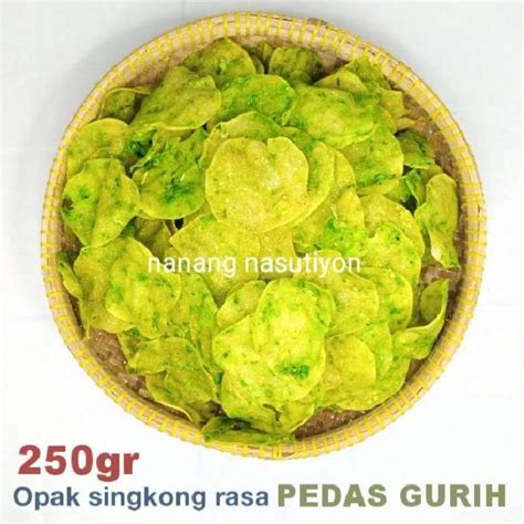 Jual New Keripik Opak Singkong Rasa Pedas Gurih Mentah Wonosobo Gram