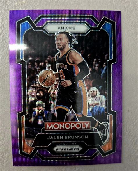 Panini Prizm Monopoly Jalen Brunson Purple Wave Knicks Ebay