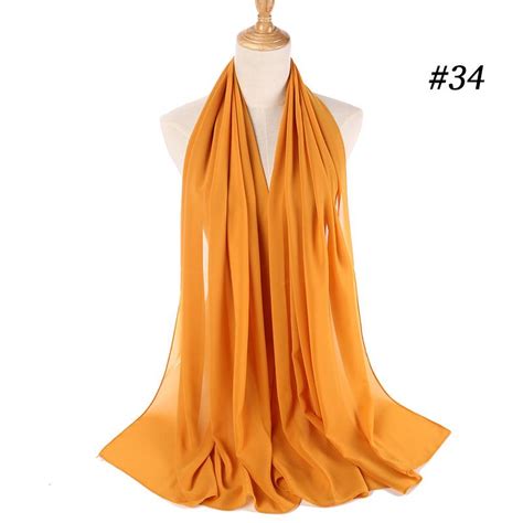 Buy Muslim Hijab Women Lady Plain Bubble Chiffon Scarf Hijab Wrap Shawls Headband At Affordable