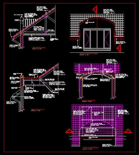 Cad Architect Cad Details Roofing Gable Dormer Window With Curved