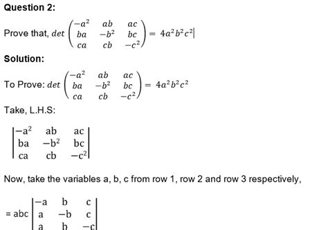 Important Questions For Class 12 Maths Chapter 4 Determinants