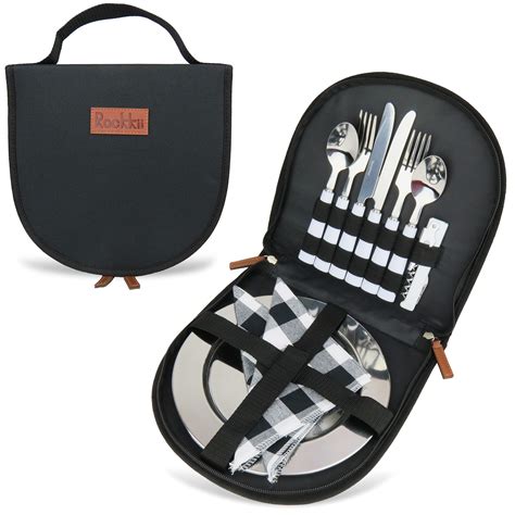 Buy Camping Silverware Set With Case 11 Pcs Camping Mess Kit With