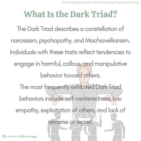 Dark Triad Personality Traits: Everything You Need to Know - Choosing Therapy