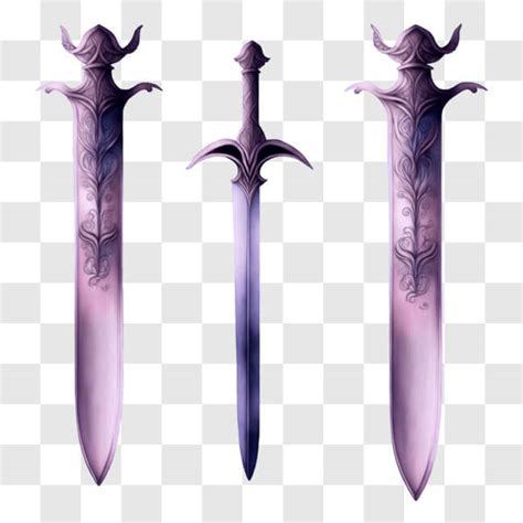 Download Fantasy Purple Daggers Collection Png Online Creative Fabrica