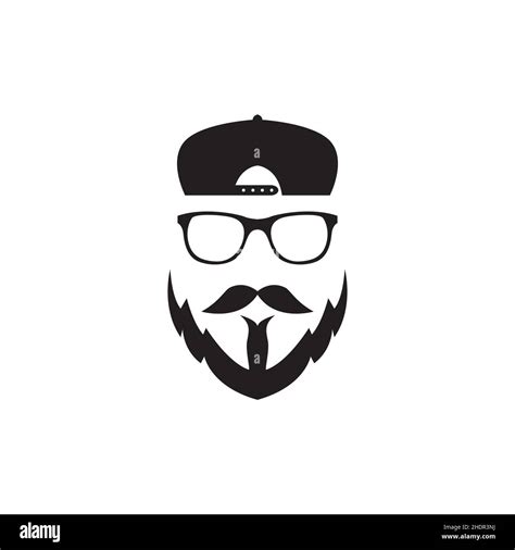 Cool Face Man With Sunglasses And Hat Logo Design Vector Graphic Symbol Icon Illustration