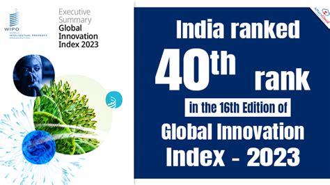 India Retains Th Rank In Global Innovation Index Innovation In