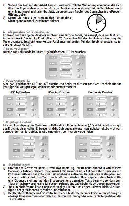 Teste Rapide Panleucopenie Coronavirus Giardia Fpv Fcov Giardia
