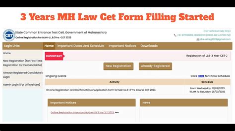 3 Years Mh Law Cet 2023 Application Form Filling Step By Step Guide