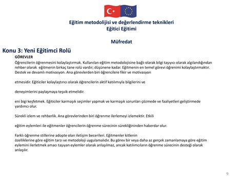 PPT Eğitim metodolojisi ve değerlendirme teknikleri Eğitici Eğitimi