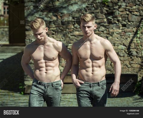 Twin Muscular Bare Image And Photo Free Trial Bigstock