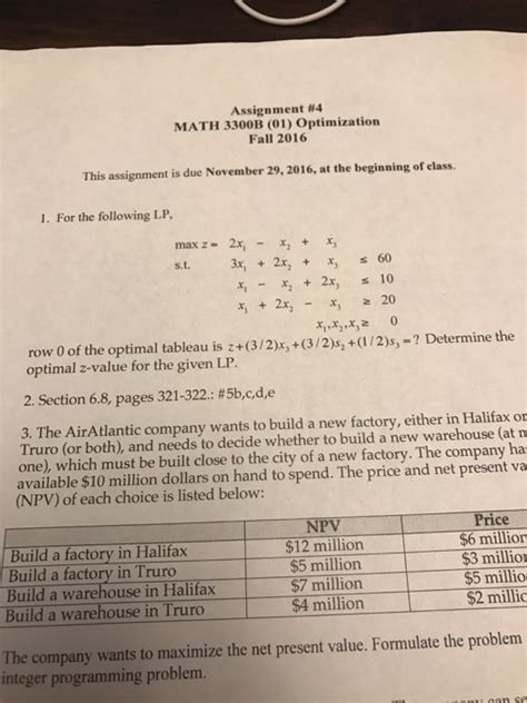 Solved For The Following Lp Max Z 2x 1 X 2 X 3 S T