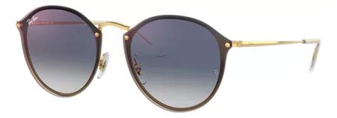 Culos De Sol Ray Ban Round Blaze Tamanho Standard Arma O Polished