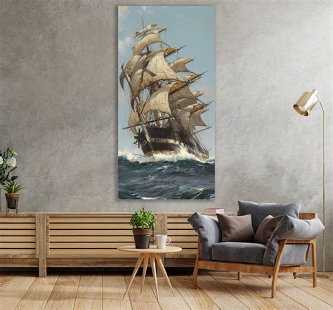 Sailing Ship Canvas Montague Dawson Art Sailing Ship Wall Art Huge