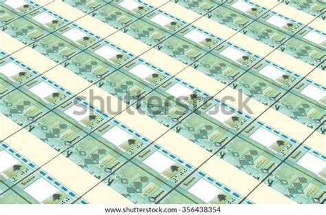 Lebanese Pounds Bills Stacks Background Computer Stock Illustration