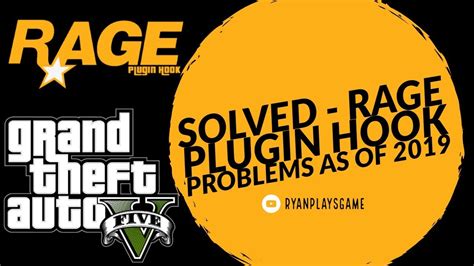 Gta 5 Rage Plugin Hook Problems 2019 Solved Youtube