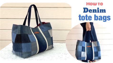 How To Sew A Denim Tote Bags Tutorial Sewing Diy A Denim Tote Bags