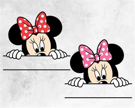 Minnie Mouse Peeking Svg Minnie Mouse Face Svg Disney Svg Etsy Sexiz Pix