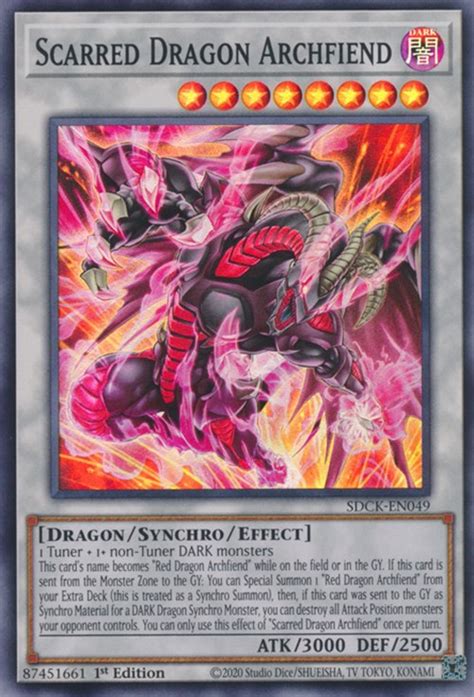 Scarred Dragon Archfiend Structure Deck The Crimson King Yugioh