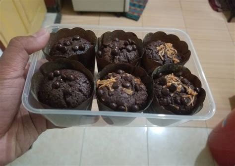 Resep Muffin Coklat Choco Chip Lembut Enak Oven Listrik Oleh