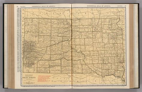 Commercial Atlas Of America Rand Mcnally Standard Map Of South Dakota Rand Mcnally And