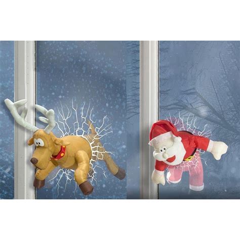 Christmas Crashing Through Window Scene