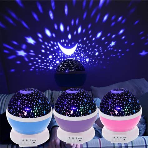 Jual Lampu Tidur Led Proyeksi Unik Hias Kamar Motif Moon And Star