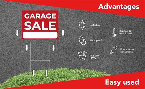 3 Pc Garage Sale Signs 12x16 Coroplast Yard Sale Signs