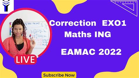 Correction De Maths Eamac Cycle Ing Exo Youtube