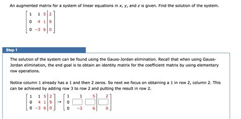 Solved An Augmented Matrix For A System Of Linear Equations Chegg