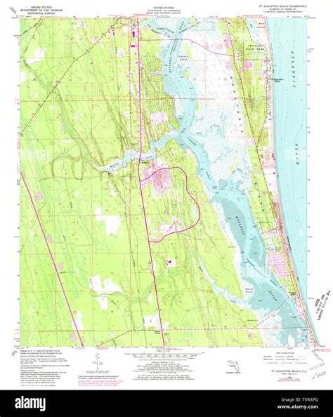 Map Of St Augustine Beach Hi Res Stock Photography And Images Alamy