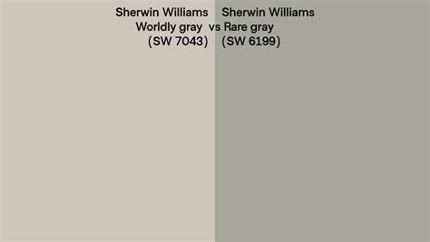 Sherwin Williams Worldly Gray Vs Rare Gray Side By Side Comparison