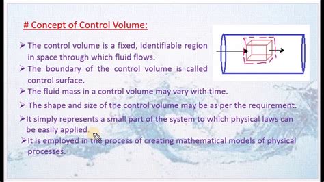 Concept Of Control Volume M Fluid Mechanics And Machinary Youtube