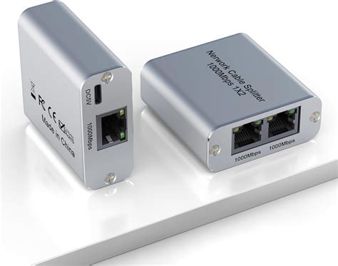 Ethernet Splitter 1 To 2 High Speed 1000mbps Gigabit Ethernet Switch 2 Port 2 Devices