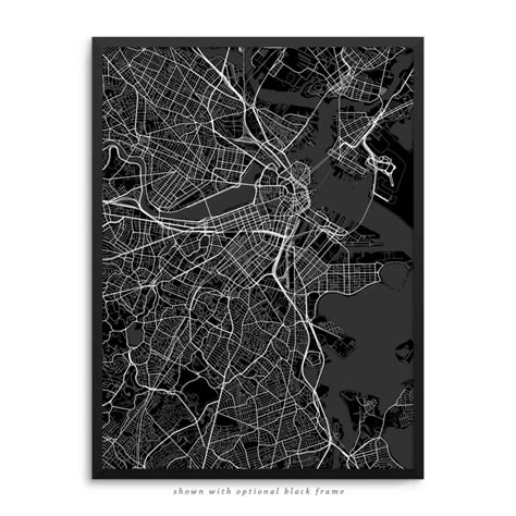 Boston Massachusetts Poster – City Map Decor