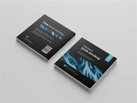 Square Book Catalog Free Mockup