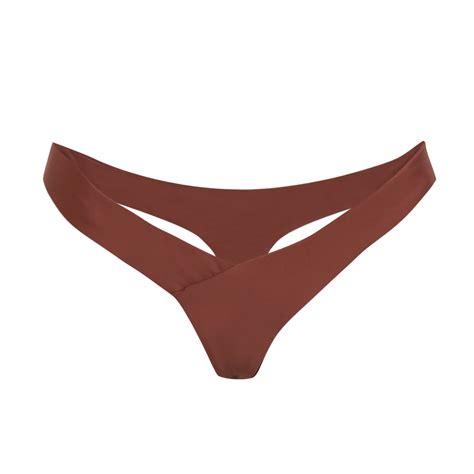 Binpure Women Sexy Bikini Thong Bottom Brazilian V Cheeky Ruched Semi