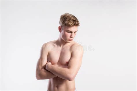 Man Shirtless Crossed Arms Stock Photos Free Royalty Free Stock