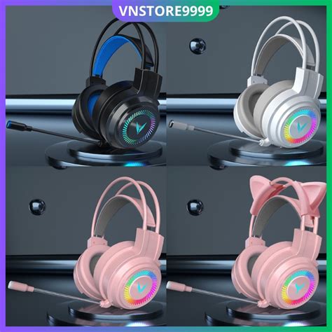 tai nghe chup tai gaming gia lap   mic   led rgb cho  tinh