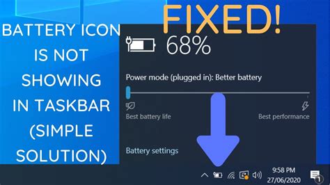 How To Fix Battery Icon Not Showing On The Windows 10 Taskbar Battery