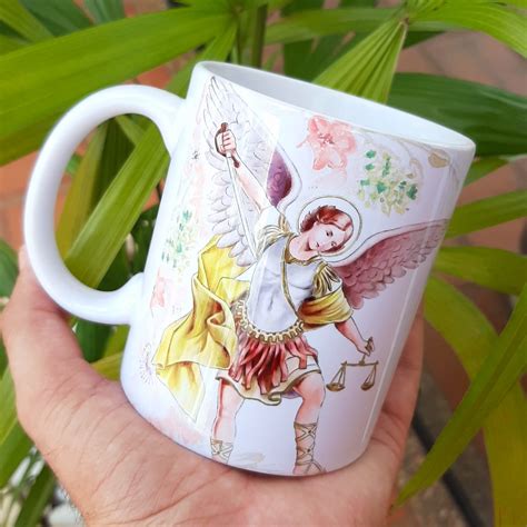 Caneca São Miguel Arcanjo Religiosa Porcelana Elo7