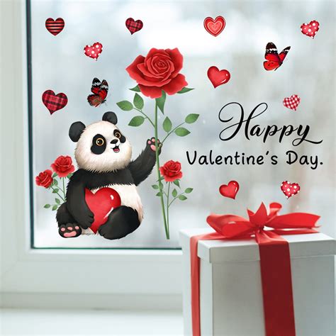 Kkcxfjx Clearence Valentine S Day Electricity Window Stickers Love