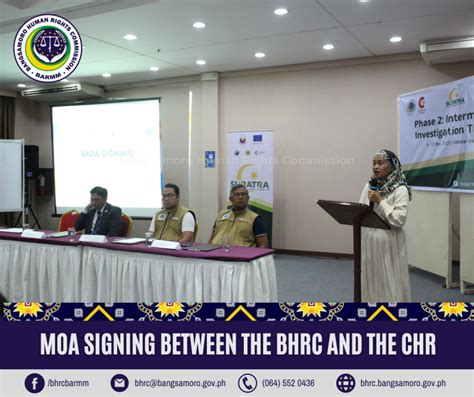 Bhrc Chr Sign Memorandum Of Agreement Moa To Strengthen Human Rights