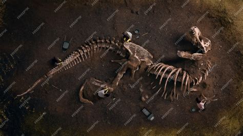 Premium Photo Dinosaur Fossil Tyrannosaurus Rex Found By Archaeologists