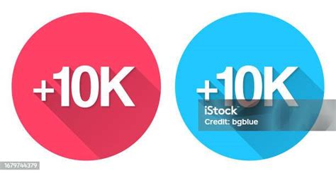 ditambah sepuluh ribu ikon bulat  bayangan panjang