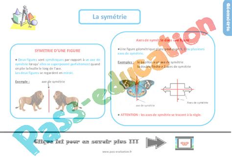 Bilan Pour Le Ce Sur La Sym Trie Evaluation Avec Le Corrig Pdf