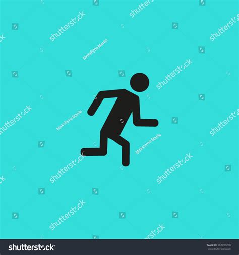 Man Running Icon Stock Vector Royalty Free 263496230 Shutterstock